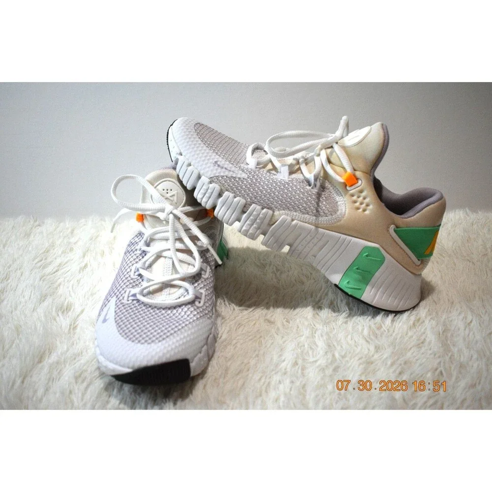 Nike Free Metcon 4 'White Green Glow' Training Shoe (CZ0596-135) Women's Size 9